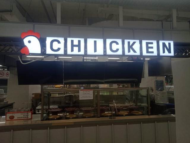 Huruf Timbul Jakarta Utara neon box chicken